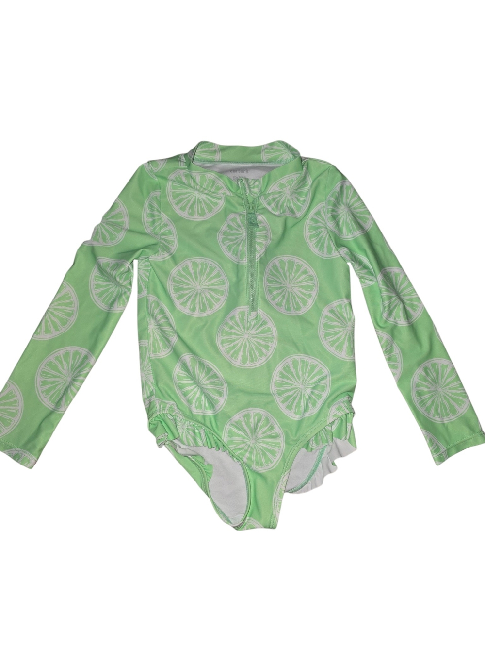 Carter's Mint Green Citrus Print Long Sleeve Rashguard